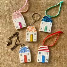Load image into Gallery viewer, 2:30PM Sunday workshop:Wooden House keyring, necklace or hanger
