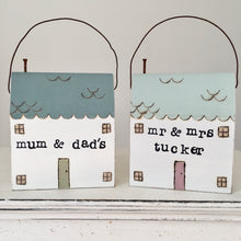 Load image into Gallery viewer, Hand painted cottage in light blue