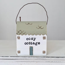 Load image into Gallery viewer, Hand painted cottage in Green