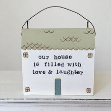 Load image into Gallery viewer, Hand painted Large cottage in Green