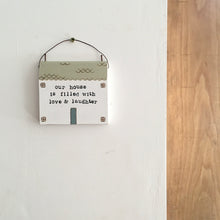 Load image into Gallery viewer, Hand painted Large cottage in Green