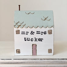 Load image into Gallery viewer, Hand painted cottage in light blue