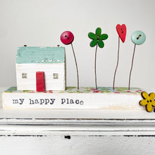 Load image into Gallery viewer, 10AM Saturday workshop:Little Wooden House with Button Flowers SOLD OUT!
