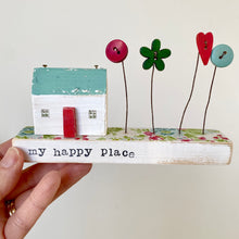 Load image into Gallery viewer, 10AM Saturday workshop:Little Wooden House with Button Flowers SOLD OUT!
