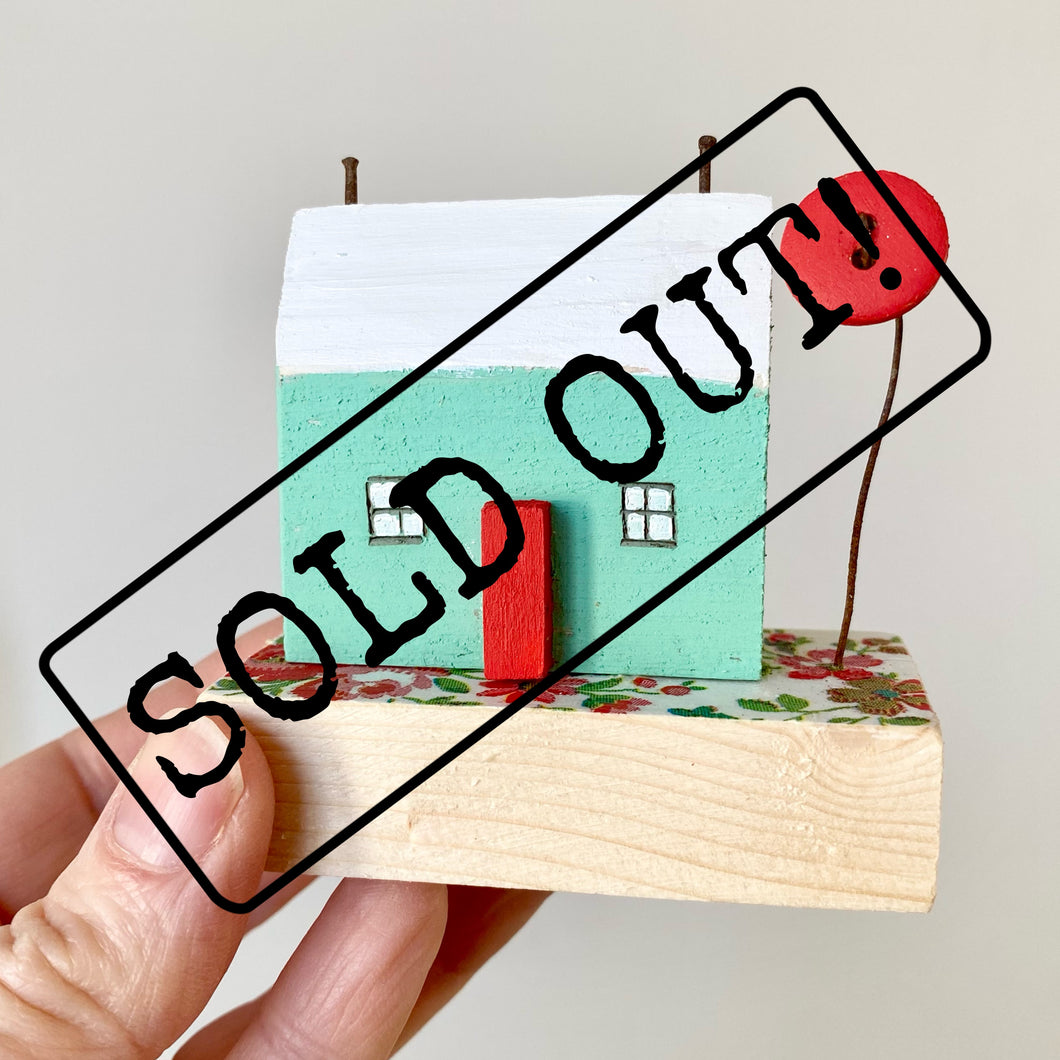 7PM Friday workshop:Little Wooden House with Button Flower SOLD OUT!