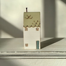 Load image into Gallery viewer, Hand painted town house in light blue
