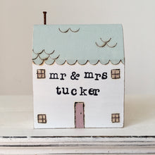 Load image into Gallery viewer, Hand painted cottage in light blue
